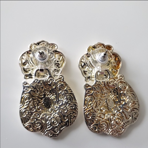 Vintage silver earrings - Picture 3 of 3